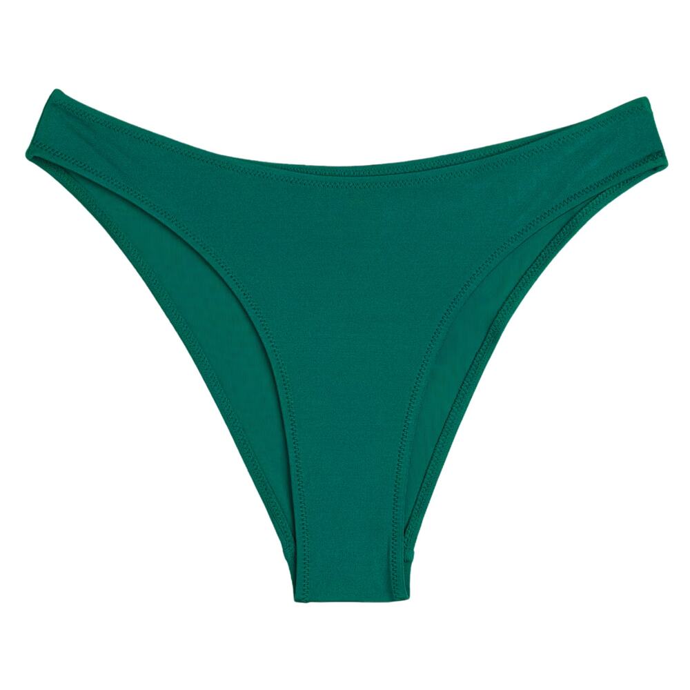 H&M Beachy Cheeky Briefs Bikini Bottoms Size 6 Green Summer Swimwear New